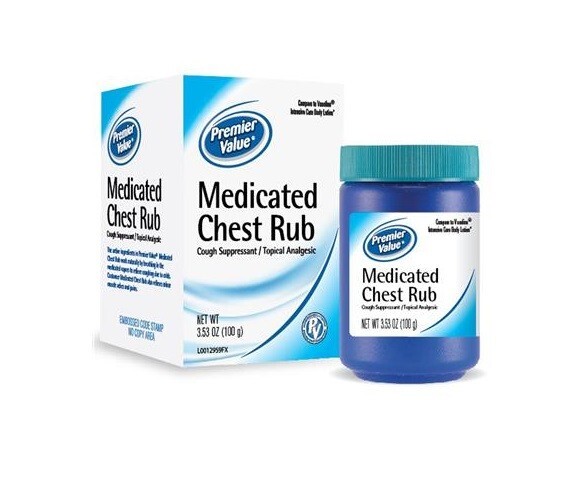 Premier Value Medicated Chest Rub Cough Suppressant 3.53 oz- 1 PACK