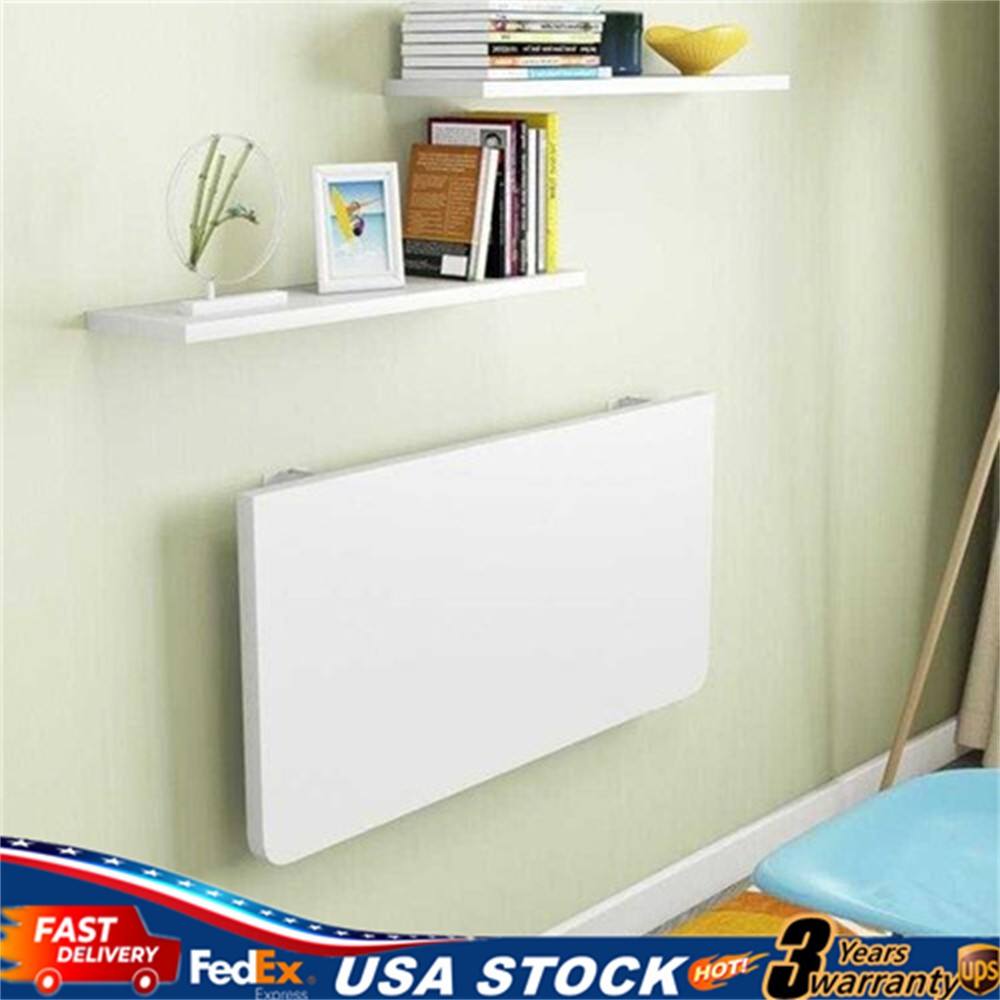 Wall Mounted Table Folding 60x40cm Floating Laptop Desk Fold-Down Work