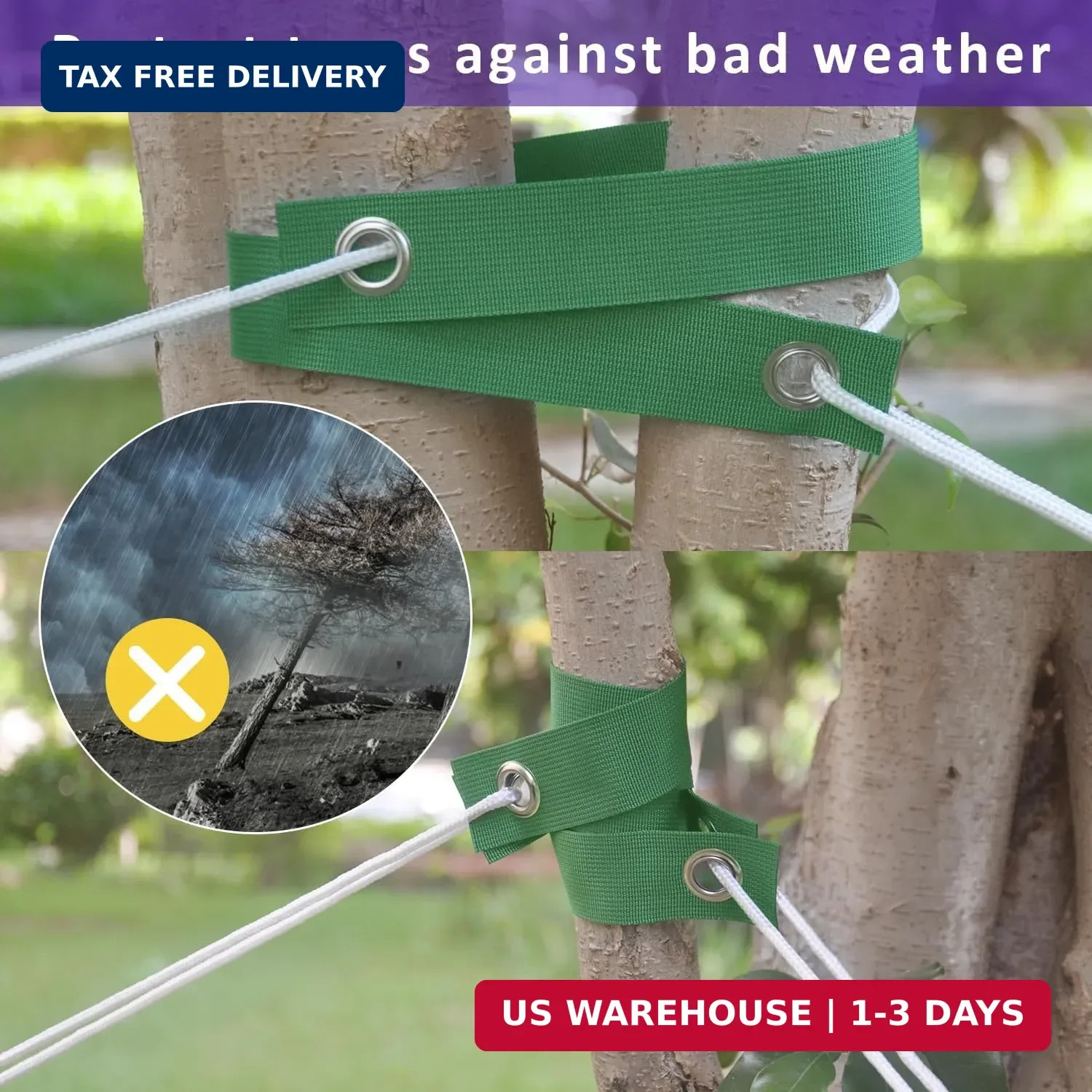 Tree Straps for Staking, 14 PCS Tree Support Straps for Newly Planted Saplings