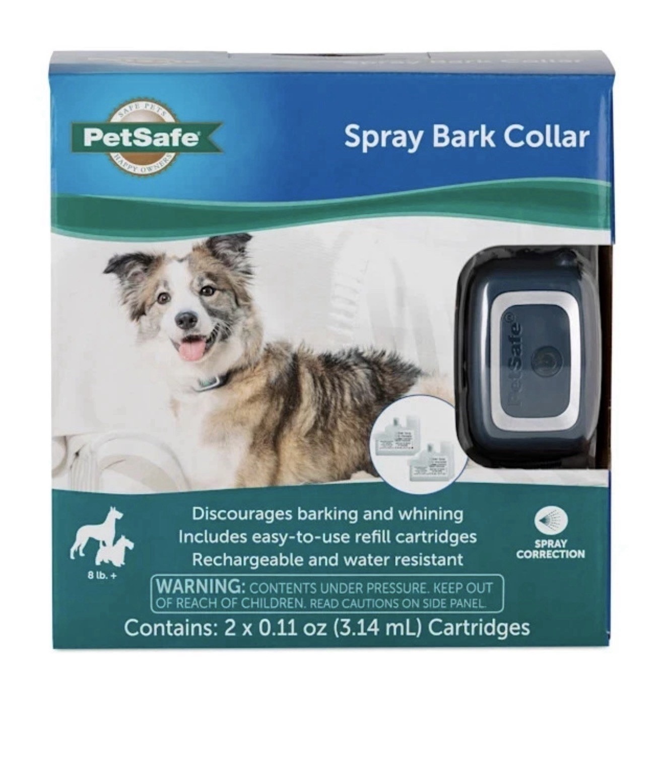 NEW! PetSafe PBC00-16368 Spray Bark Control Dog Collar for Dogs 8 lb. and up