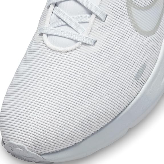 Nike Women's Low-Top Sneakers, White Metallic Silver Pure Platinum - Downshifter