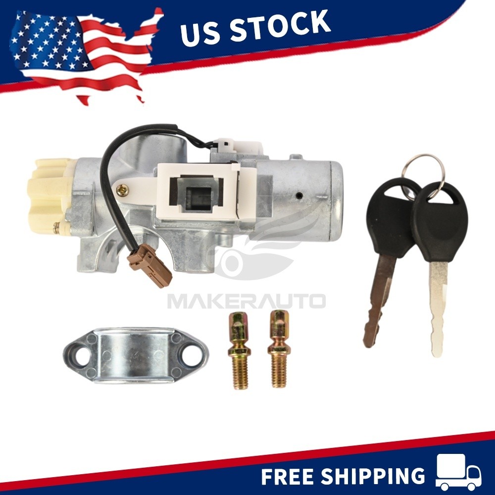 Ignition Switch Lock Cylinder For 00-05 Sentra 99-02 Maxima W/Bolts