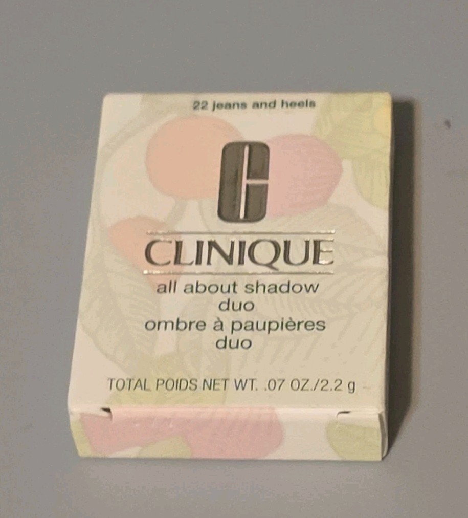 CLINIQUE ALL ABOUT SHADOW DUO EYE SHADOW 22 Jeans And Heels .07 OZ / 2.2 G NIB