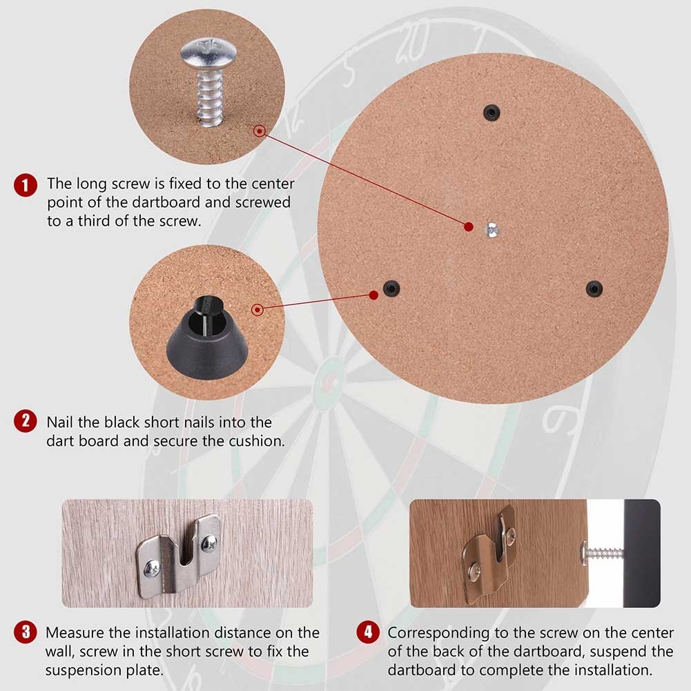 For Wall Mounting Bracket Kit for Dartboards 9 6 2cm Steel Construction