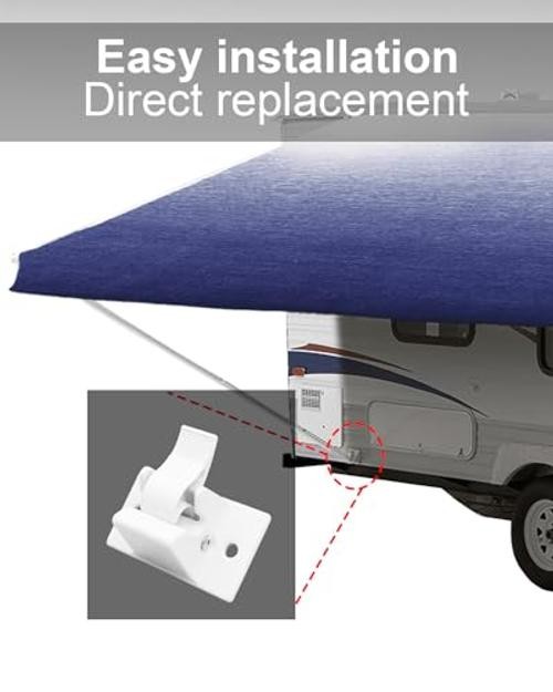 2Pcs RV Awning Bracket Replace 3104653.005, RV Camper Trailer Bottom Mounting
