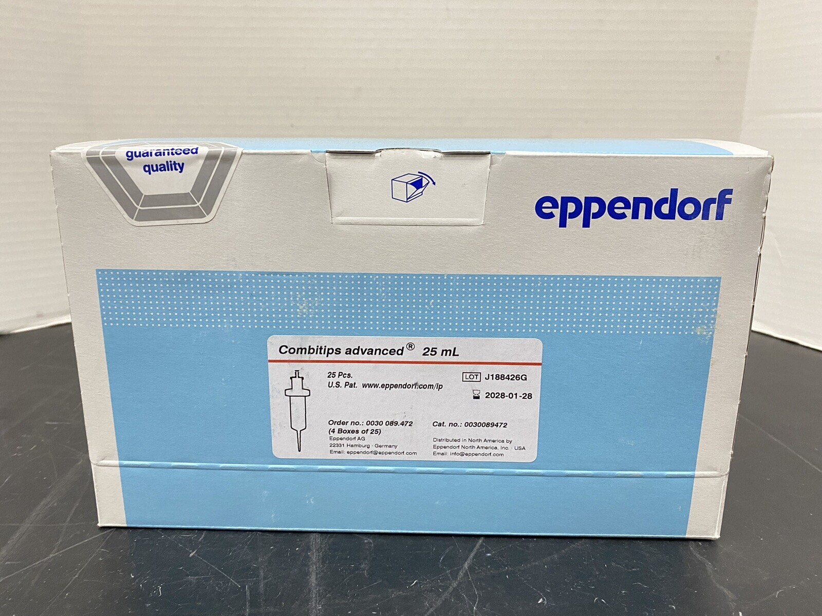 NEW (25 Pcs) Eppendorf 0030089472 Combitips Advanced, 25mL Plastic Pipette Tips