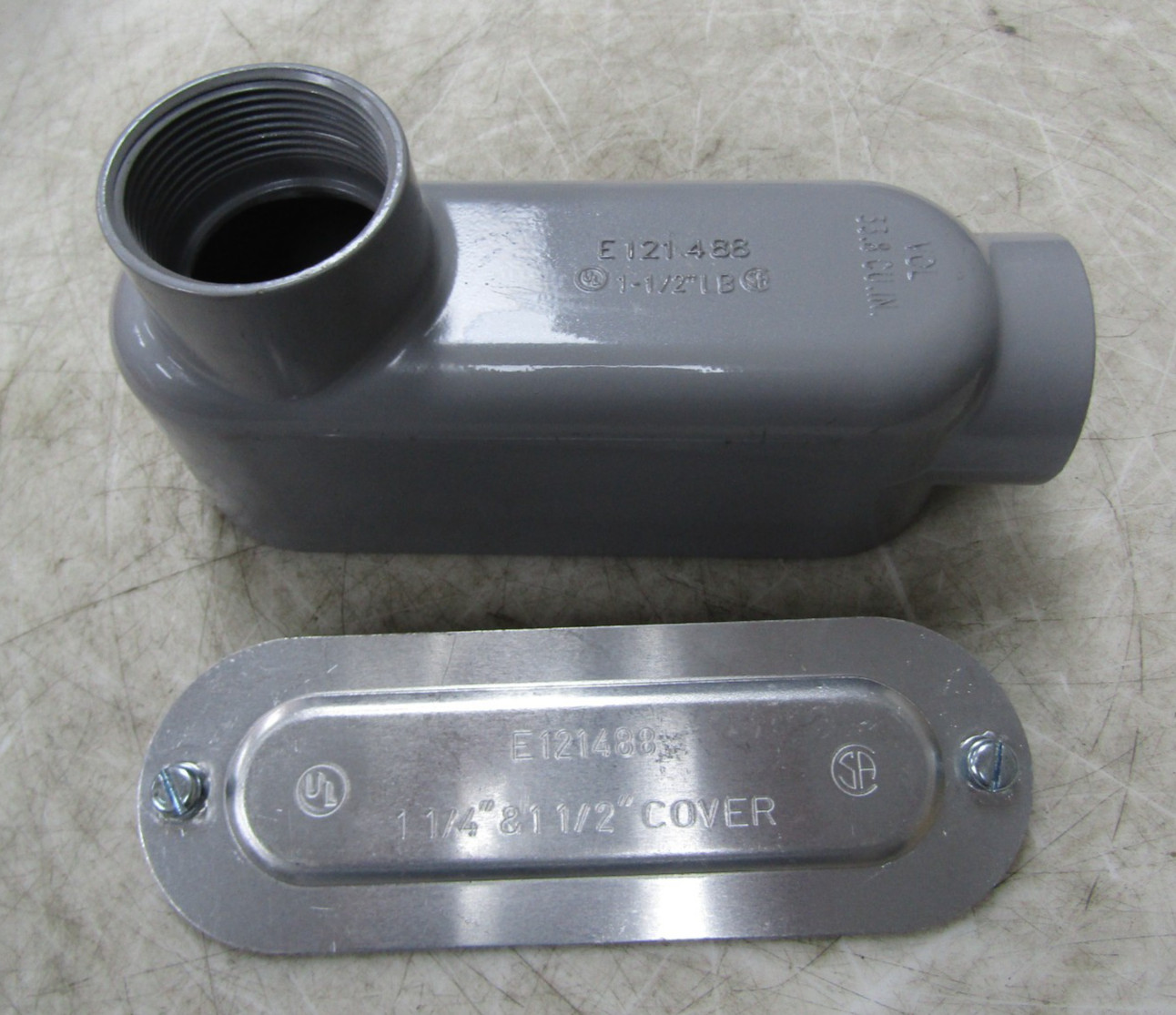💥NEW CONDUIT BODY 1-1/2" & COVER 1-1/4" & 1-1/2" E121488