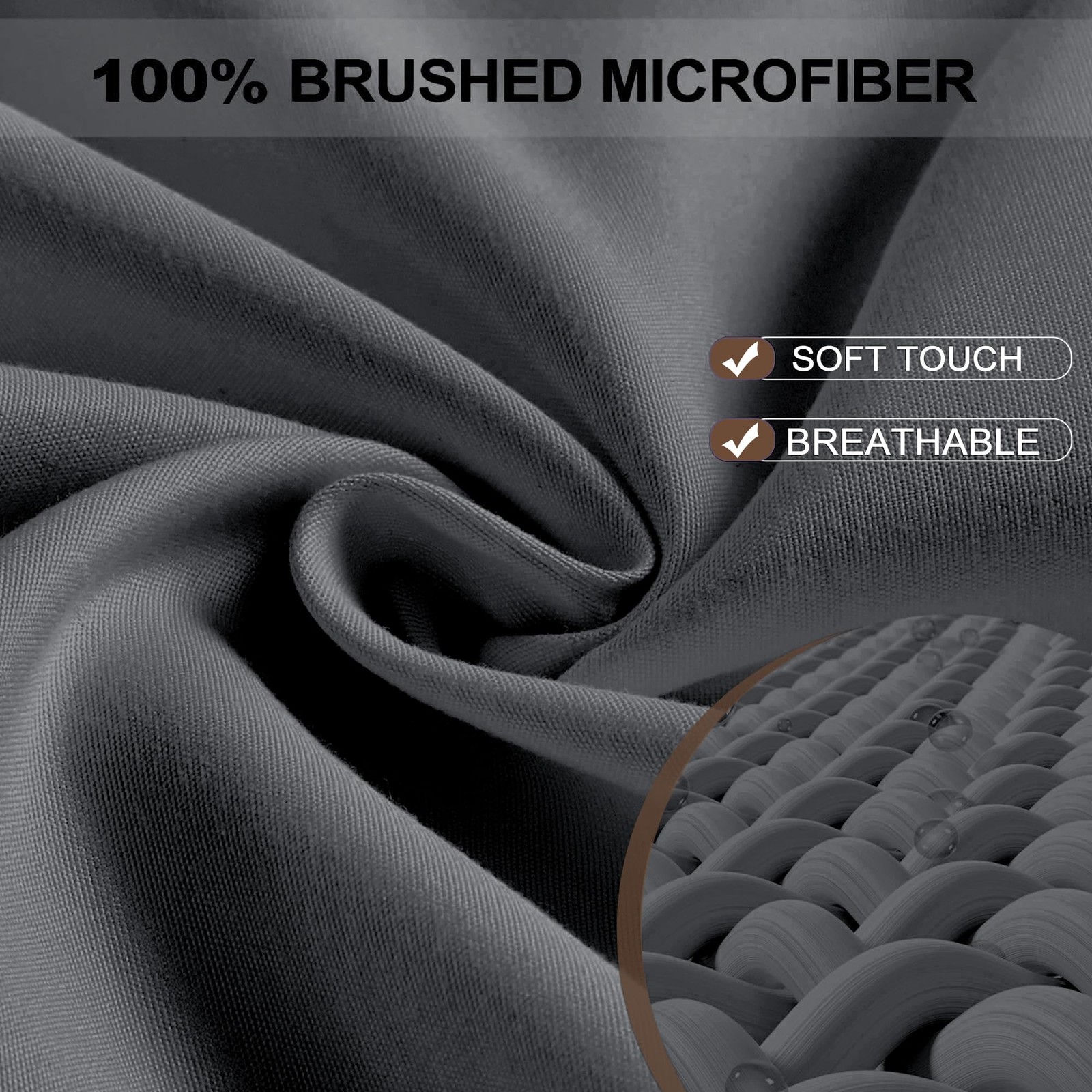 Queen Fitted Sheet - Hotel Quality, Ultra Soft & Breathable Brushed Microfibe...