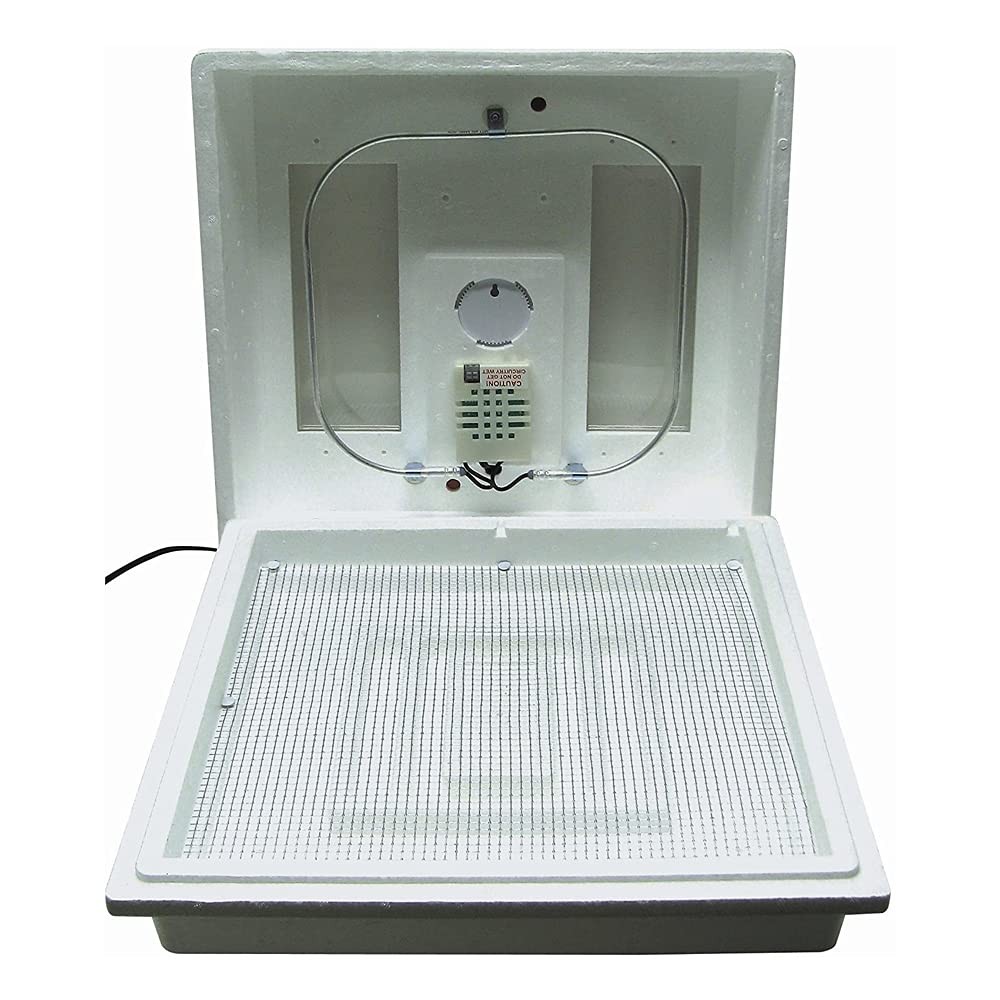 Farm Innovators 2100 Heated Still Air Incubator for 4 Dozen Eggs with Built In H