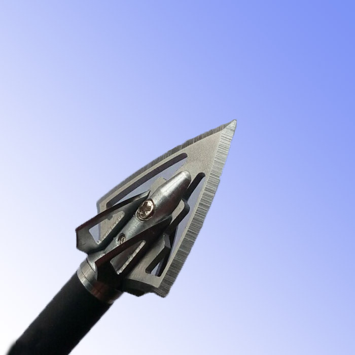 3x Hunting Tips BLACK Y-Fighter Bow Hunting 6 Blades 100 Grain Arrowheads