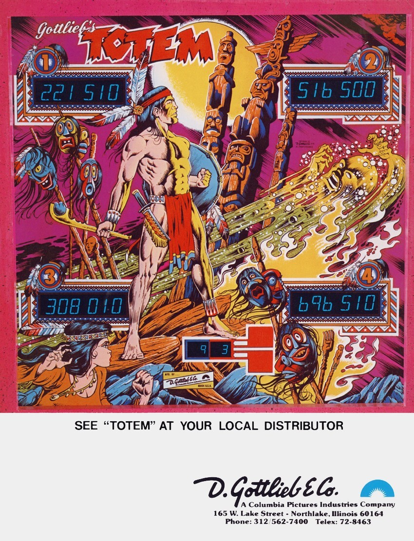 1979 Gottlieb Totem Pinball Machine Rubber Ring Kit