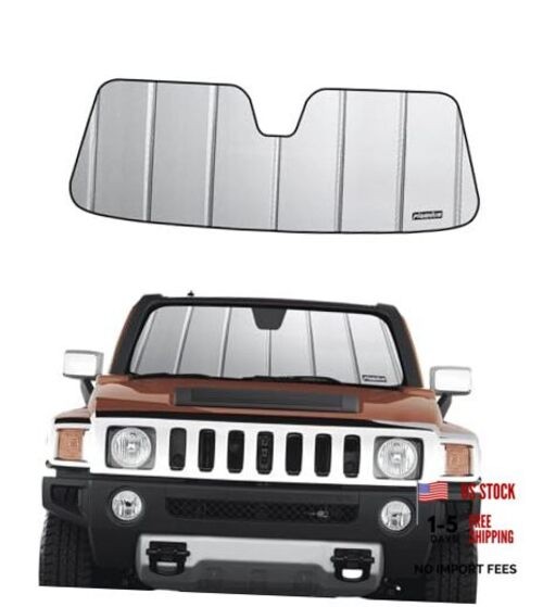 Windshield Sunshade for Hummer H3 2006-2009 H3T, Premium Grey gray-safeguard