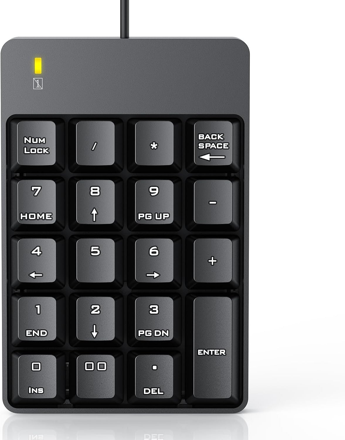 Teclado numérico con cable, teclado numérico USB de 19 teclas para ordenador