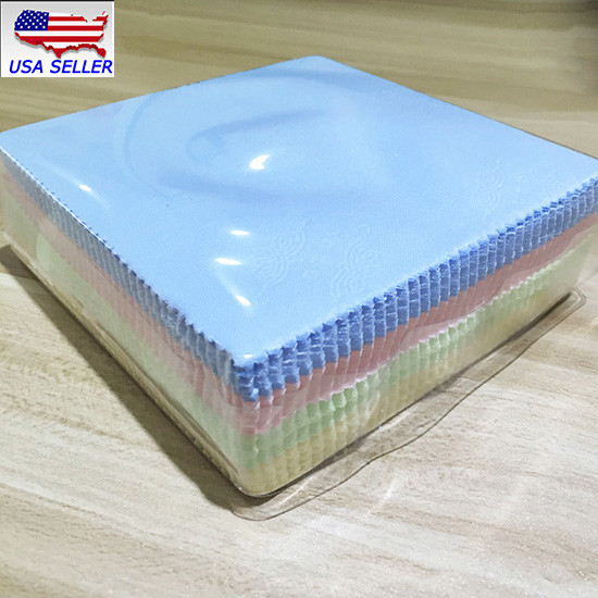 100pcs 5*5inch Phone Screen Clean Cloth Microfiber Glasses Camera Lens Cleaning