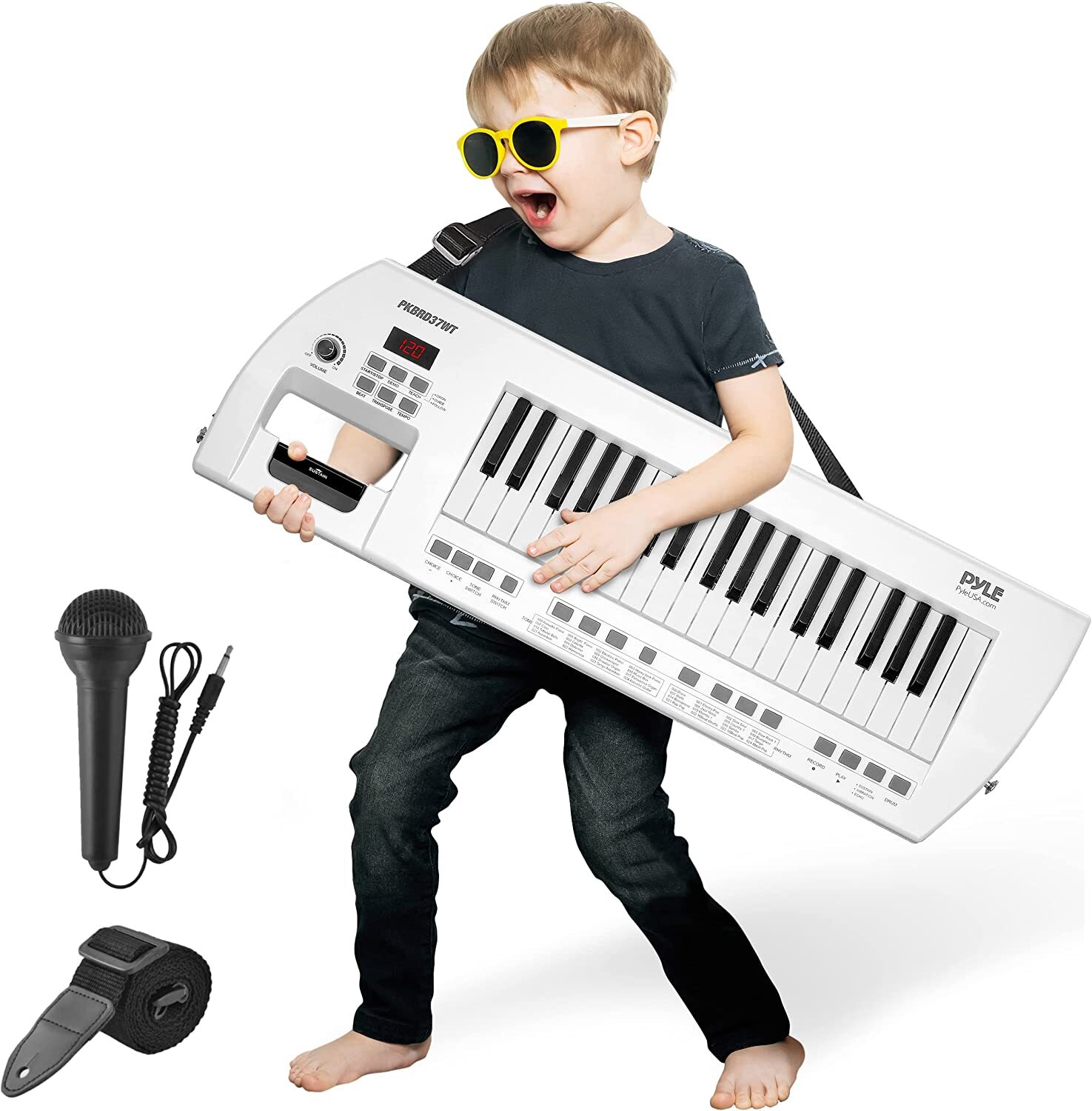 PylePro PKBRD37WT Portable 37Keys Electronic Keyboard