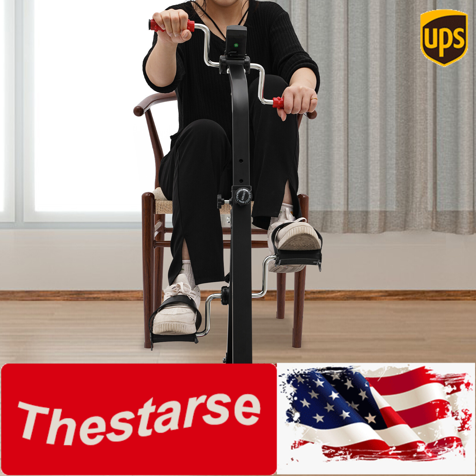 Black Pedal Exerciser Bike, Fitness Bike, Exerciser Bike w/LCD screen display
