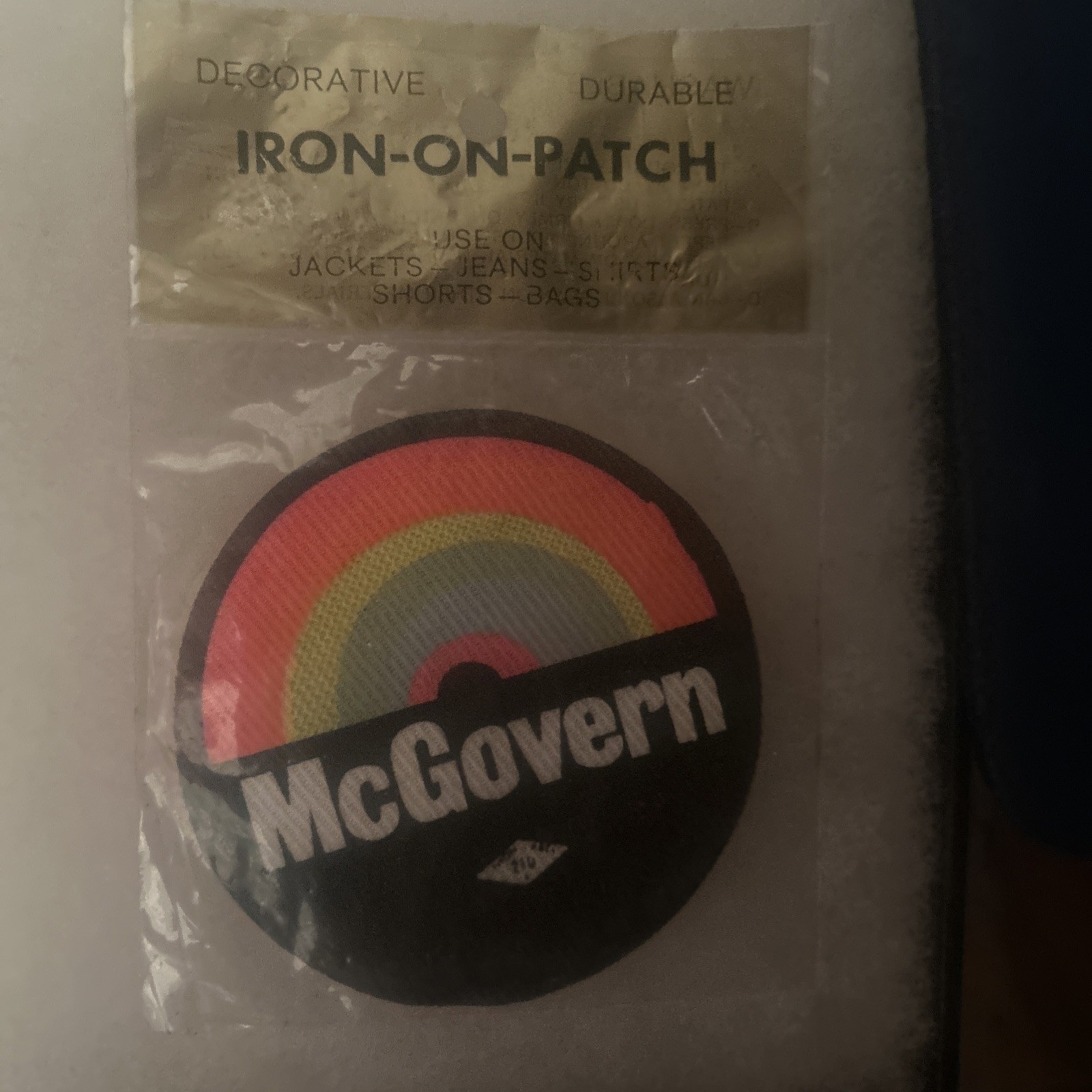 McGovern 3” Iron On Patch In Original Packaging