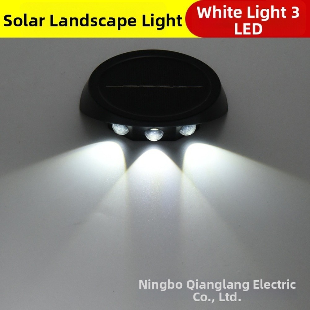 Solar Powered LED Garden Wall Light with 3 Adjustable Heads and Weatherproof