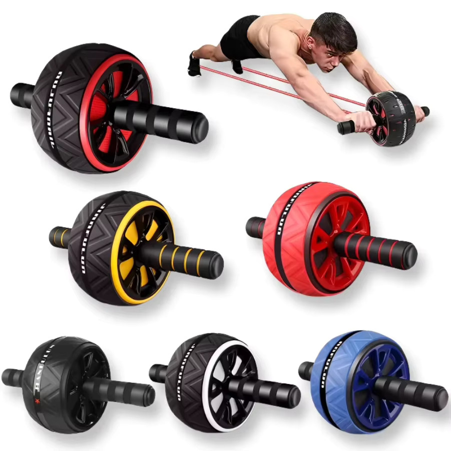 Quiet Abdominal Wheel Roller for Core Workout - Durable Handles, Home Gym