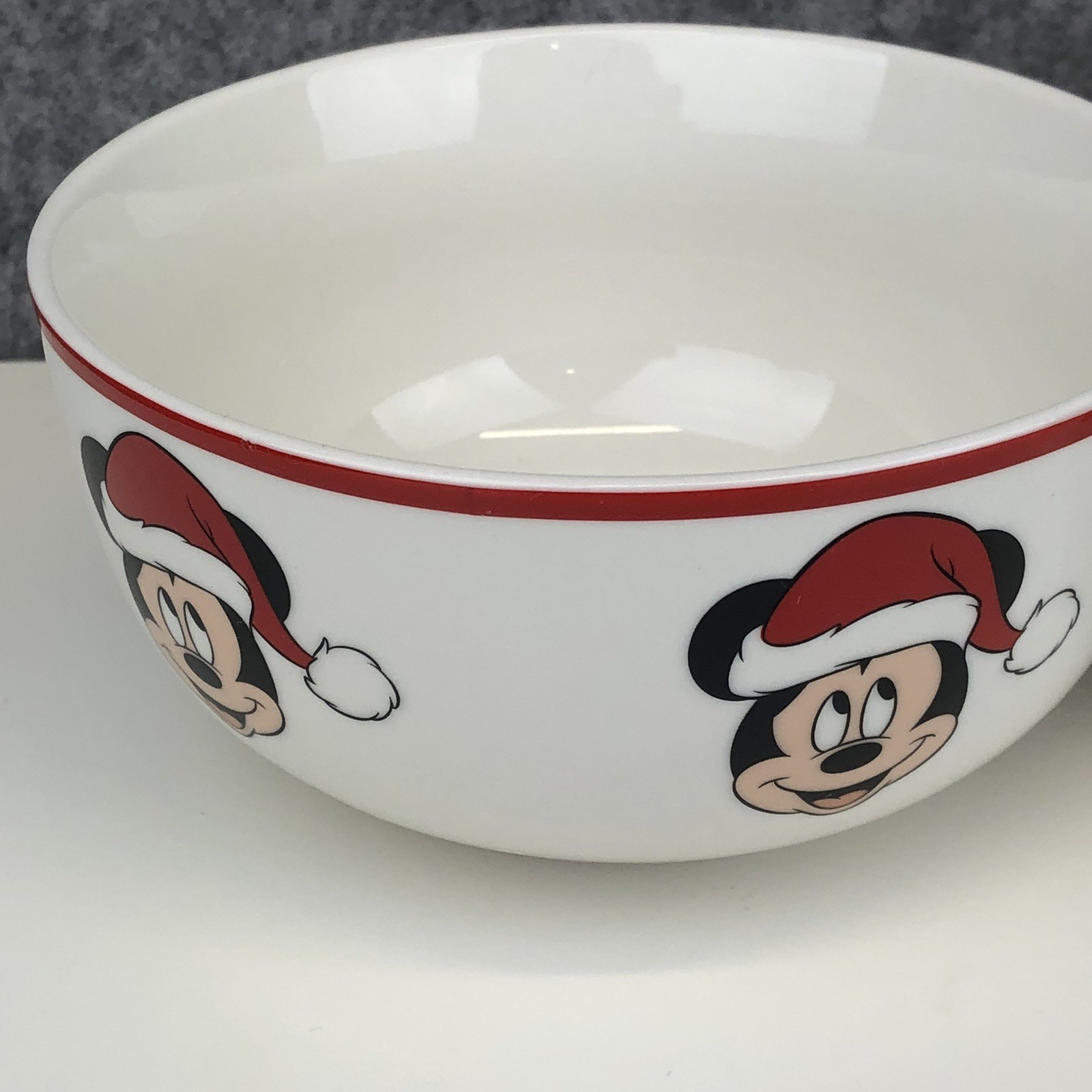 Disney Mickey Mouse Christmas Cereal / Soup Bowls X 2 Festive Xmas