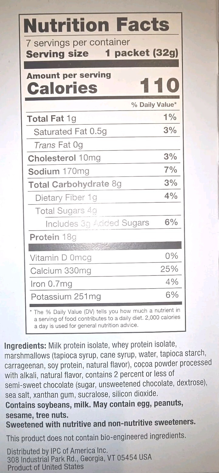 Ideal Protein S'mores Cocoa Drink Mix - 7 packets