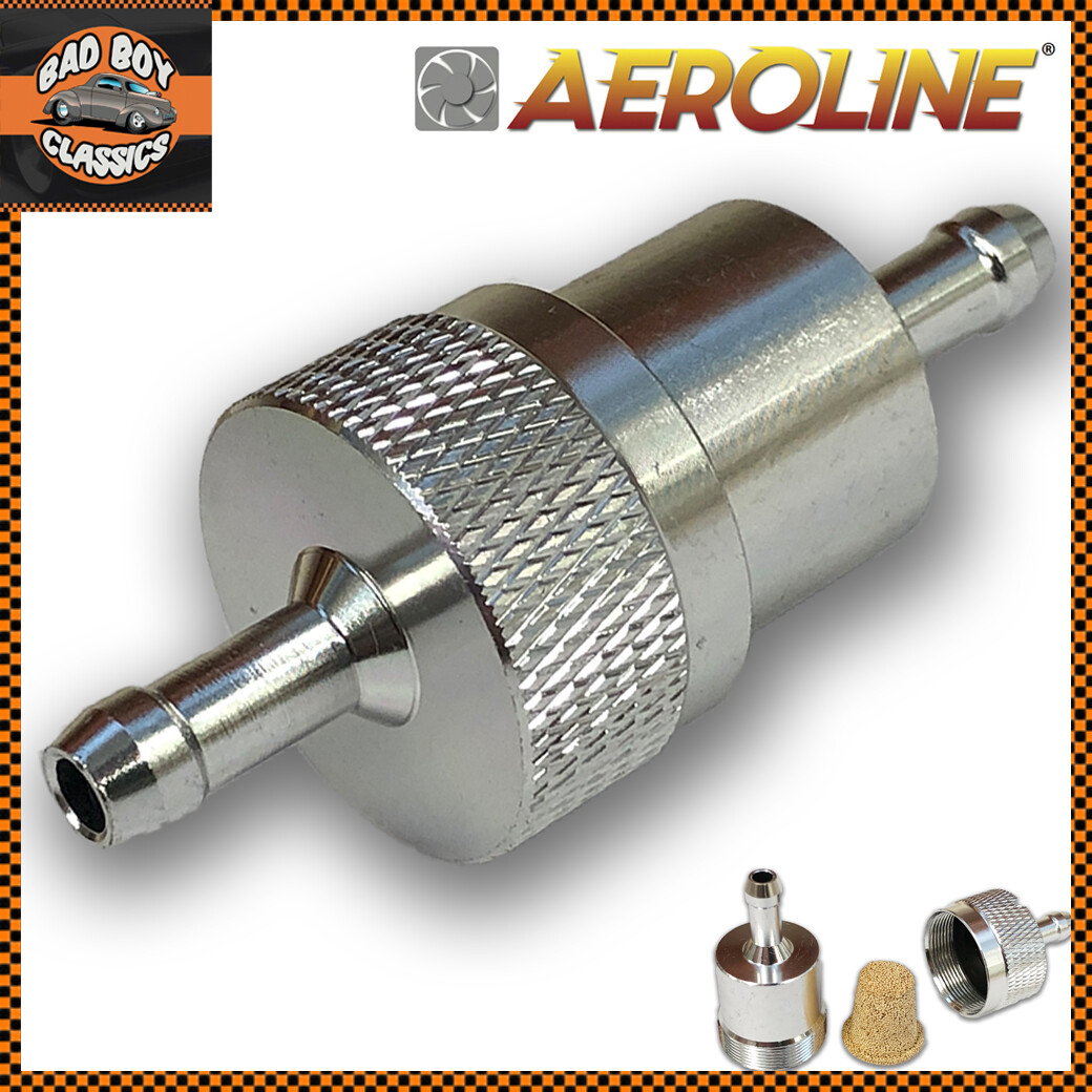 UNIVERSAL Alloy Fuel Petrol Diesel Inline Filter 5/16" 8mm For Car / Motorcycle