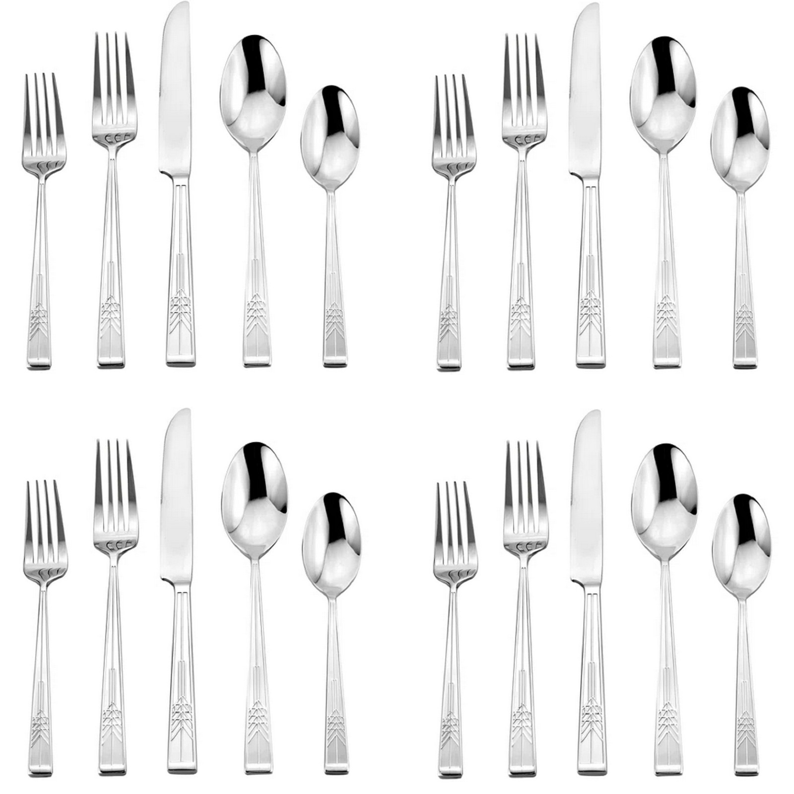Frank Lloyd Wright Tree of Life 18/10 Stainless Steel 20pc. Flatware Set