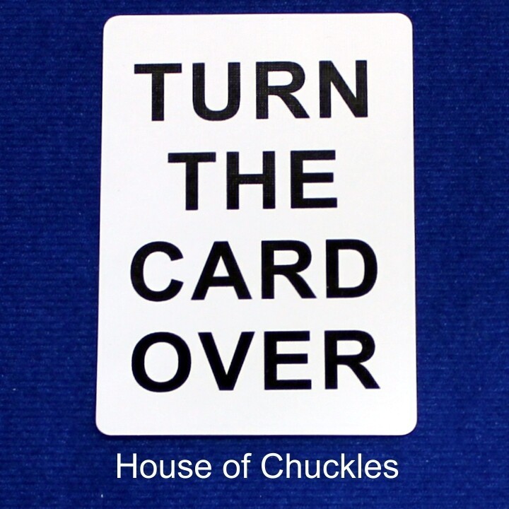 Turn The Card Over, Bicycle Printed Gaff Card, Blue