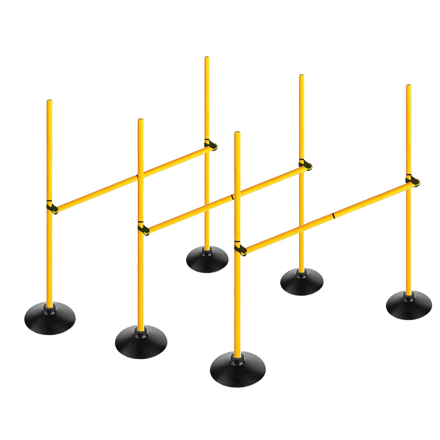 Voodans Adjustable Height Agility Hurdle Set Multi-Function Soccer 3.3 FT