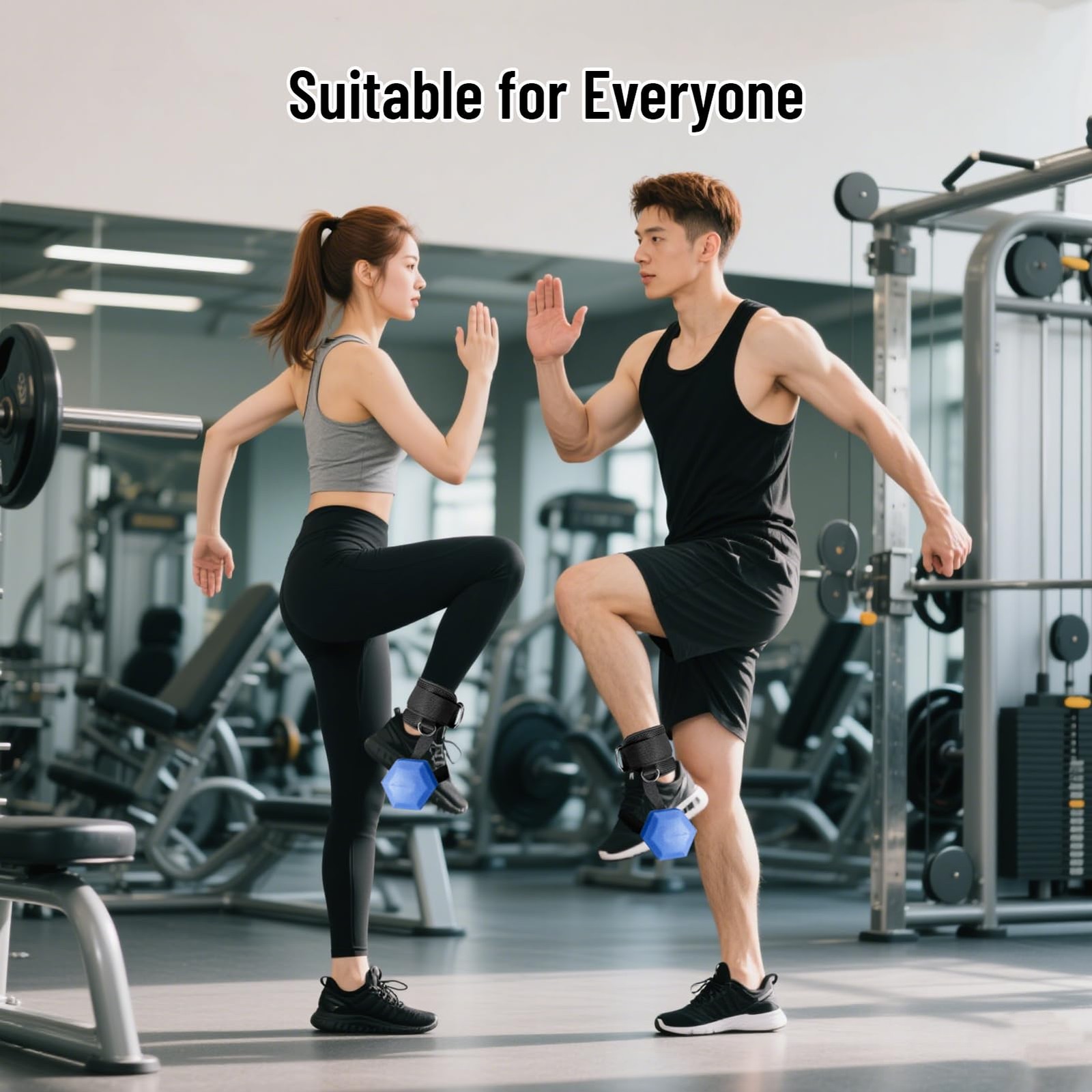Ankle Straps for Dumbbell and Cable Machine, Monkey Foot Dumbbell Attachment ...