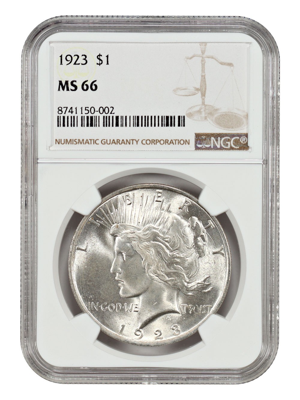 1923 $1 NGC MS66 - Peace Dollar