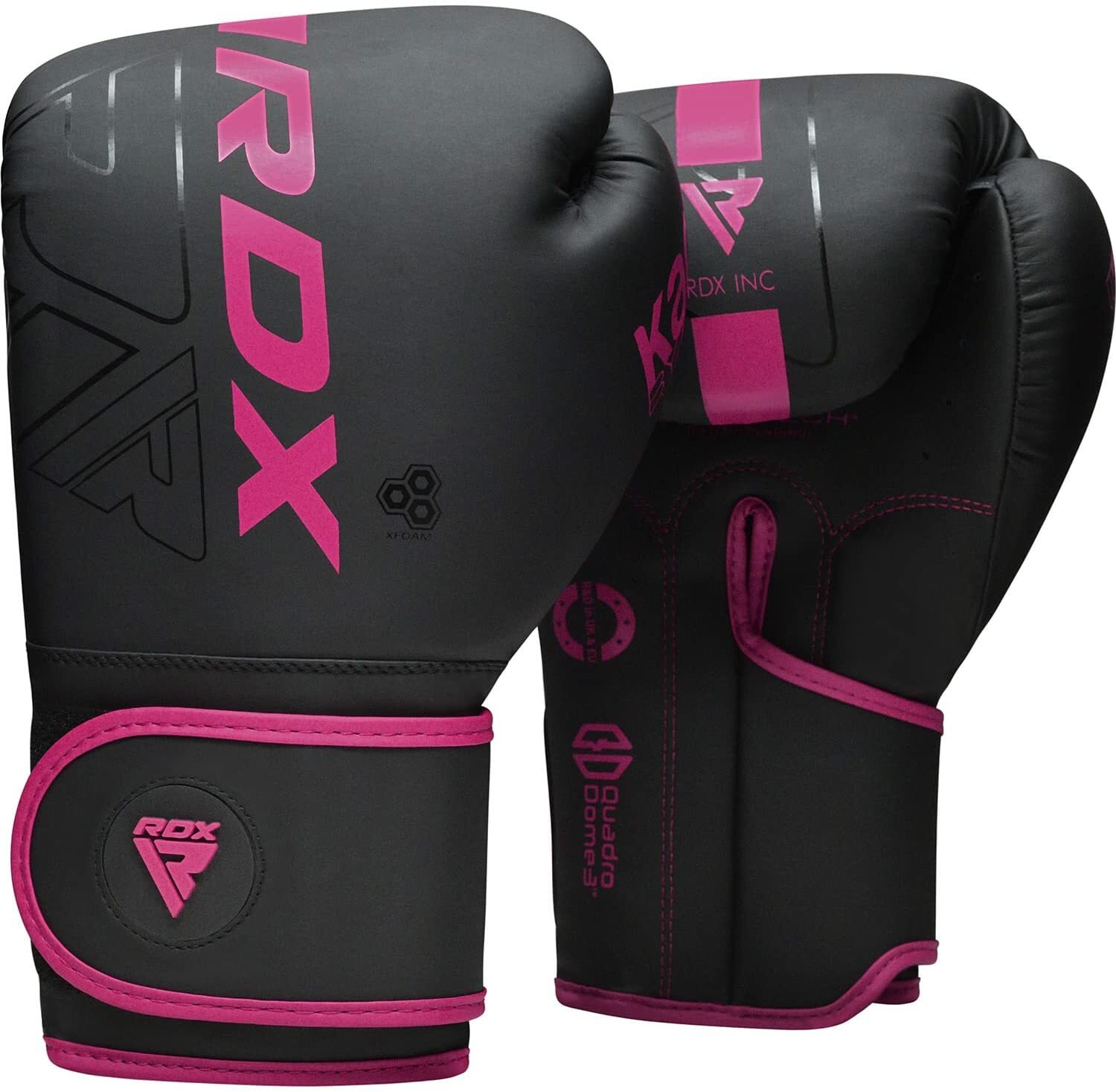 RDX Women Boxing Gloves Maya Hide Leather Sparring Muay Thai MMA Kickboxing