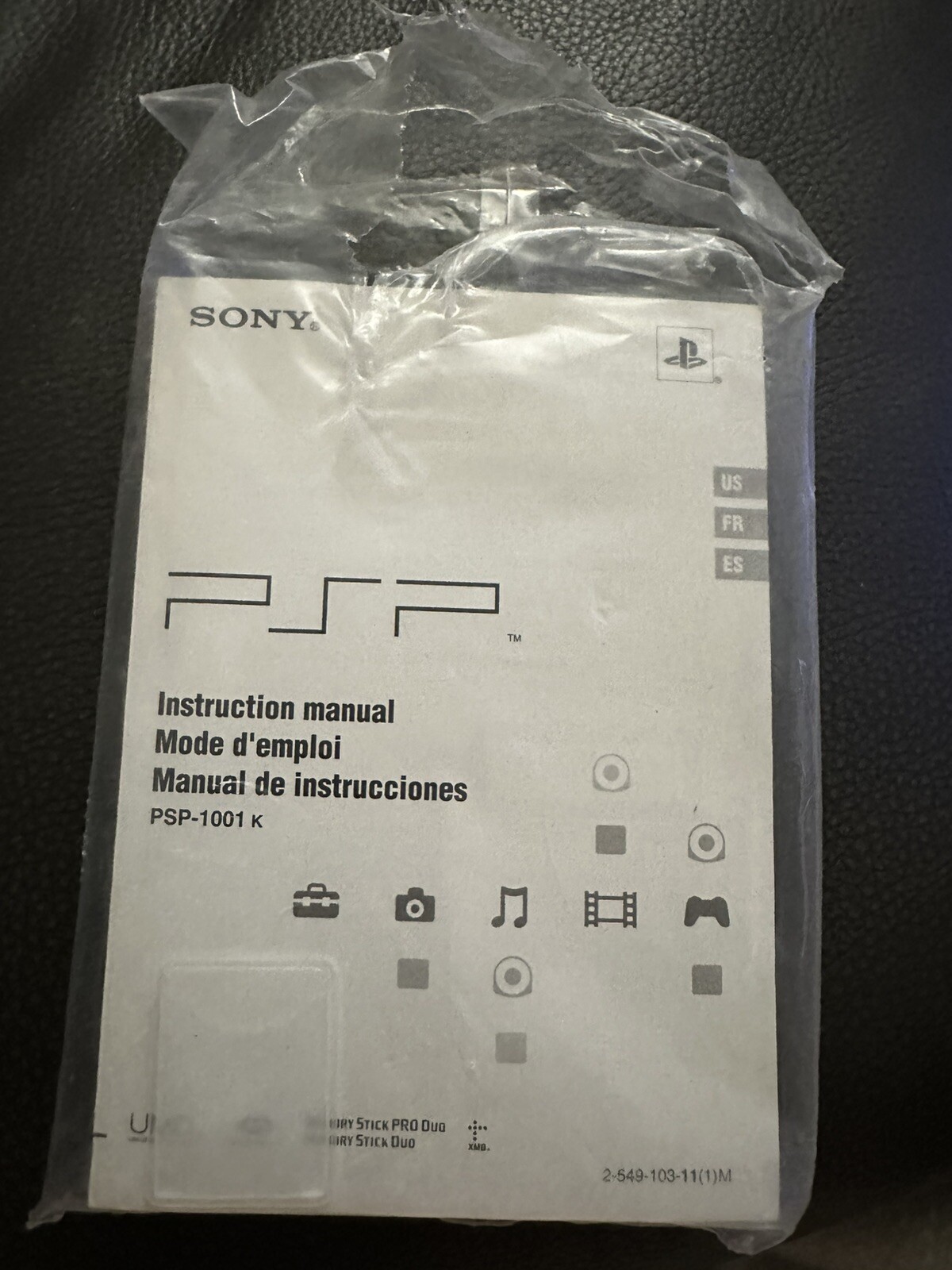 SONY PSP Instruction Manual - Manual Only Original model (PSP-1000)