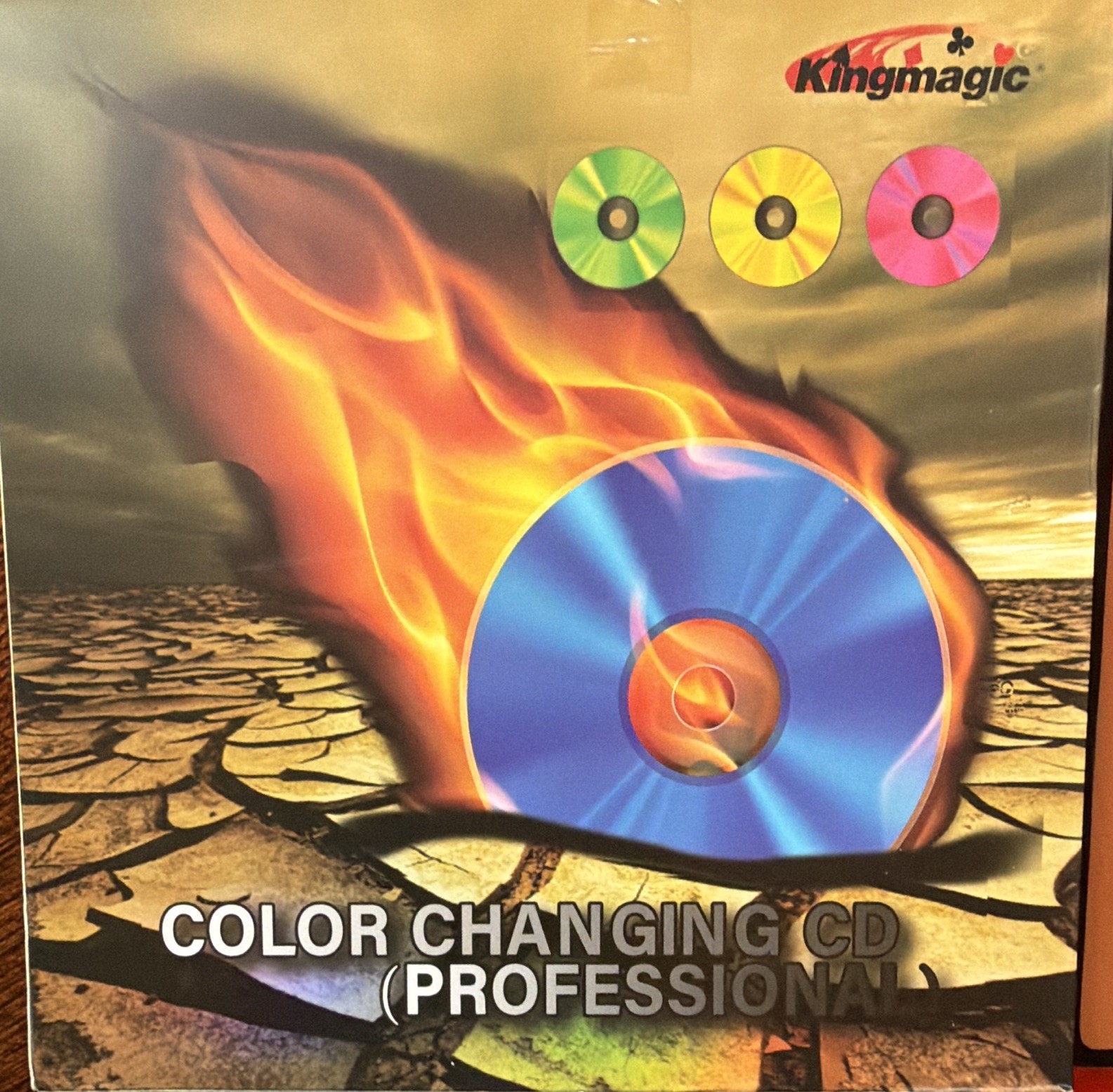 Kingmagic Color Changing CD Professional Magic Trick Set w/ CDs Silks Frame