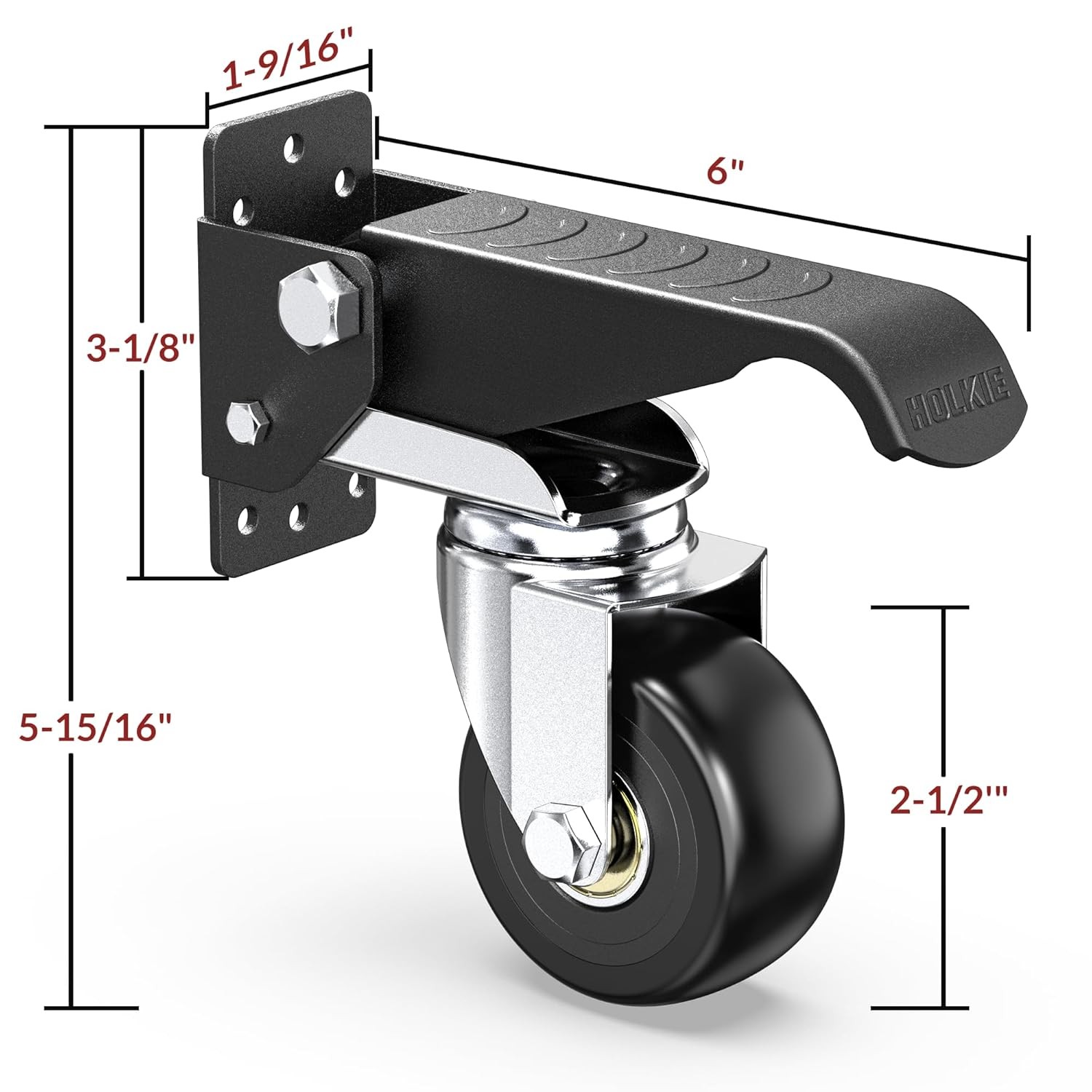 Retractable Casters w Lifting & Lowering Function Maximum Load 700 lbs 4 casters