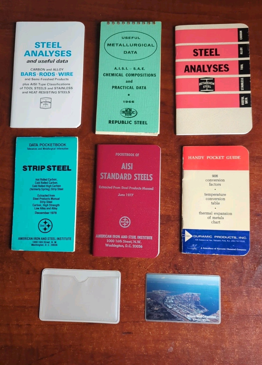 Vtg lot (6) Trade Union Iron Steel Pocket Reference Books Analysis Charts Data