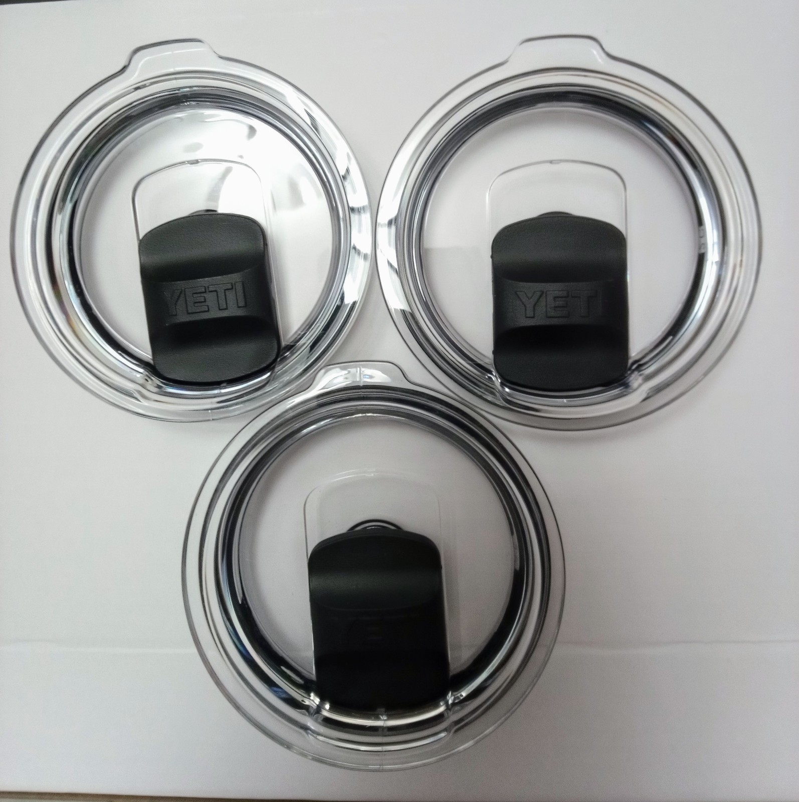 (3) Yeti Rambler Mag Slider Lids For 20oz Tumbler/10oz LowBall Replacement - New