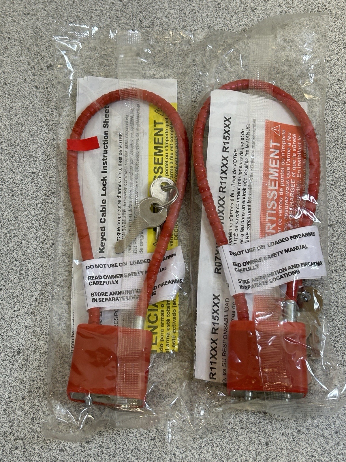 (2) Padlock Lock Series Regal Model R07 R10 R11 R15 Cable Lock Firearm Gun Keyed