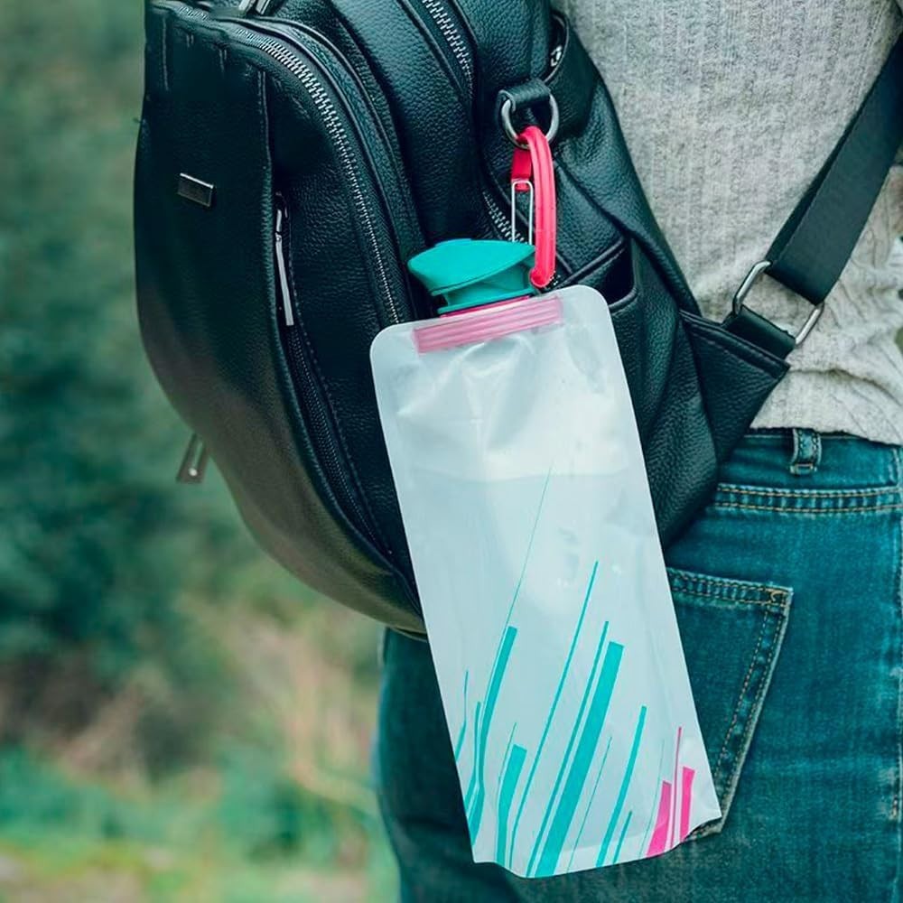 Durable & Convenient Foldable White-Red Hydration Bladder for Active Lifestyles