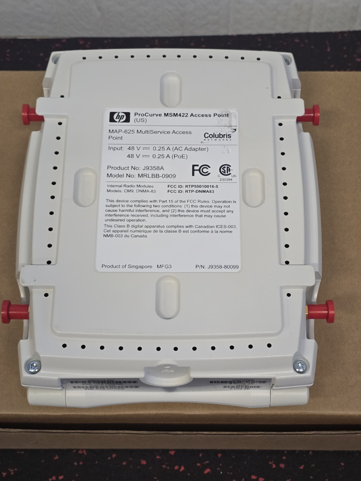 HP J9358A ProCurve MSM422 MAP-625 MultiService Wireless Access Point