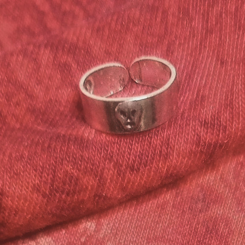 3 Skulls Design Women's Toe Ring Solid 925 Sterling Silver Adjustable