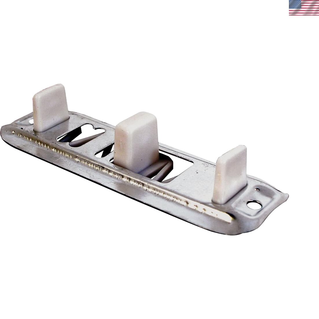 Compact Adjustable Closet Door Guide - Stamped Steel & Nylon Tips 2 Pack
