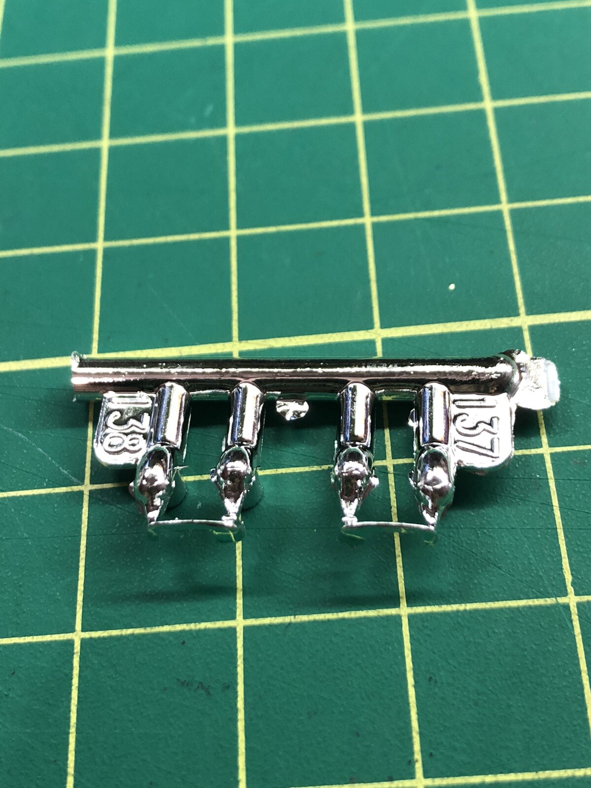 FOB 2) 65 Chevy Nova Outside Door Handles MM 1:25 Search LBR Model Parts