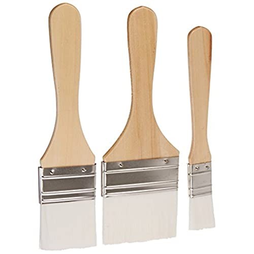 White Nylon Chip Brush Set - 44289 - 3 Piece Assortment