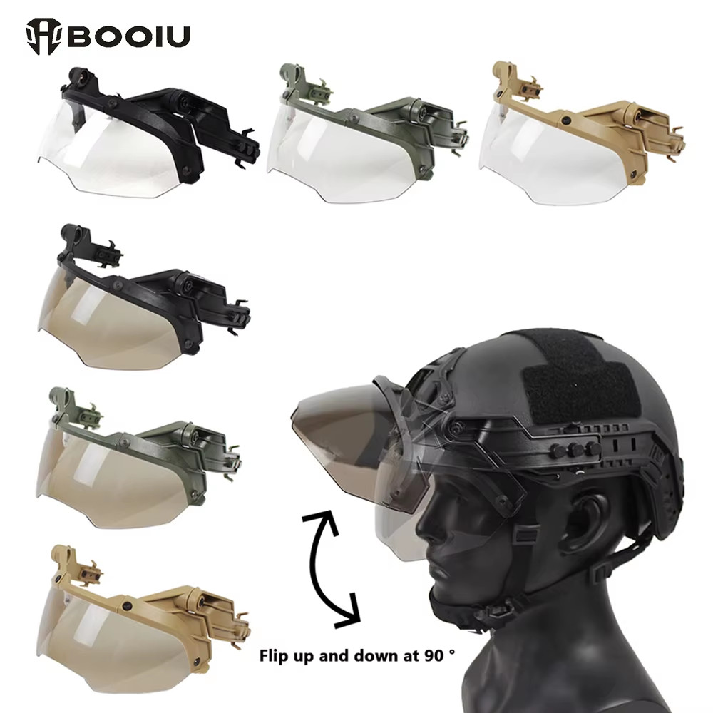 Adjustable Tactical Helmet Guide OP Goggles Detachable FAST MICH Helmet anti Fog