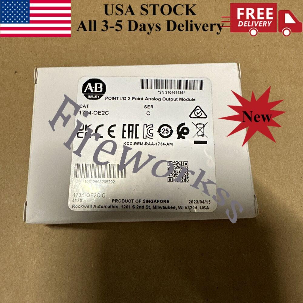 2022-2023 New AB 1734-OE2C POINT I/O 2 Points Analog Output Module 1734OE2C US