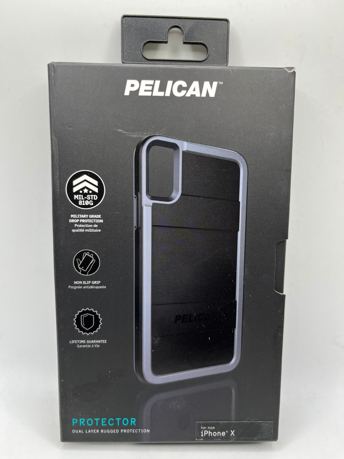 Pelican Protector Series Case for iPhone X & iPhone XS (5.8") - Black/Light Grey