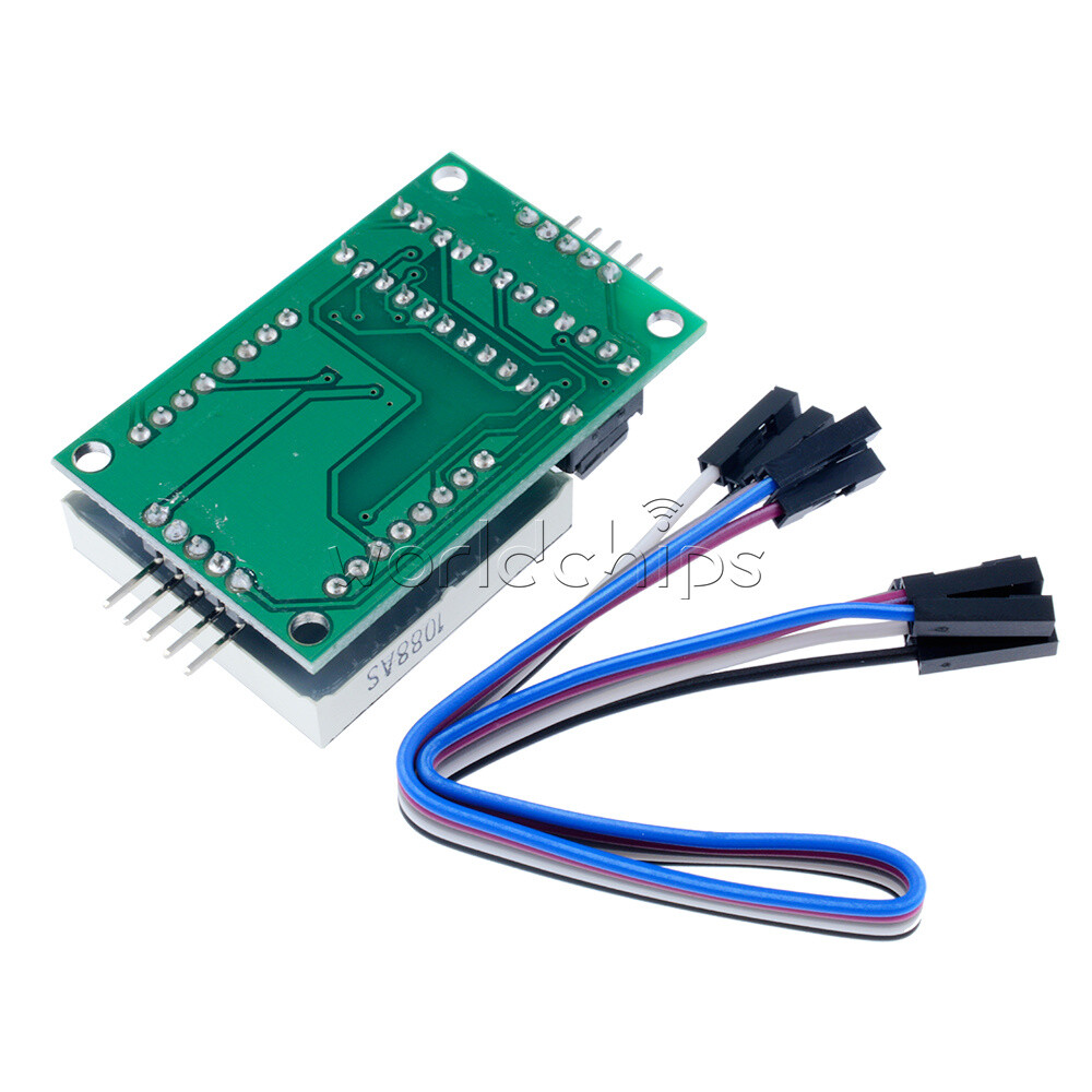 MAX7219 Red Light LED Dot Matrix Module Drive 8x8 Common Cathode Lattice + Cable