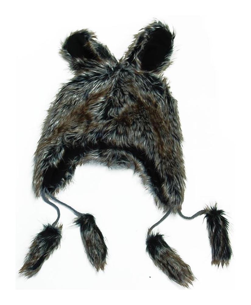 Faux Fur Brown Bunny Adult Costume Hat
