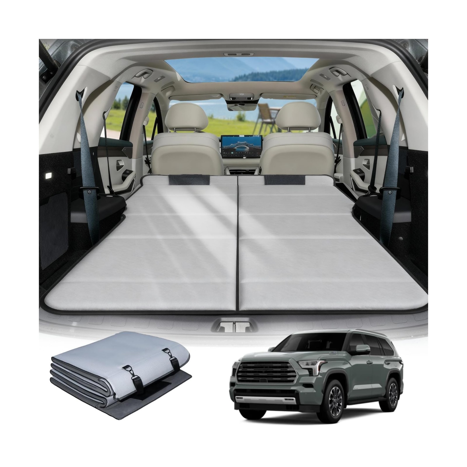 Car Mattress for Toyota Sequoia 2023-2025 Non-Inflatable Car Camping Mattress...